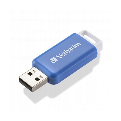 Verbatim USB flash disk USB 2.0 64GB DataBar niebieski, do archiwizacji