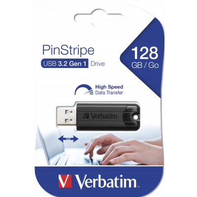 Verbatim USB 3.0, 128GB, Store N Go, czarny, 49319, z wysuwanym złączem