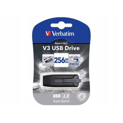 Verbatim USB flash disk USB 3.0 256GB V3 StoreNGo czarny 49168 USB A