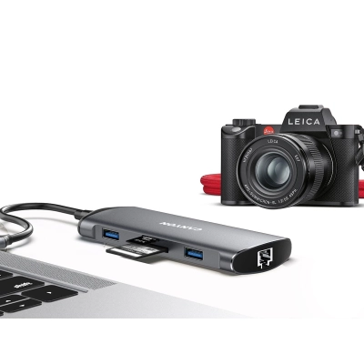 CANYON HUB DS-15 8 w 1  4k USB-C Szary