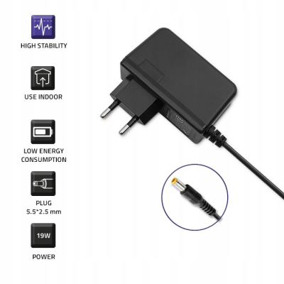 Qoltec Zasilacz wtyczkowy 19W 9V 2.1A 5.5*2.5