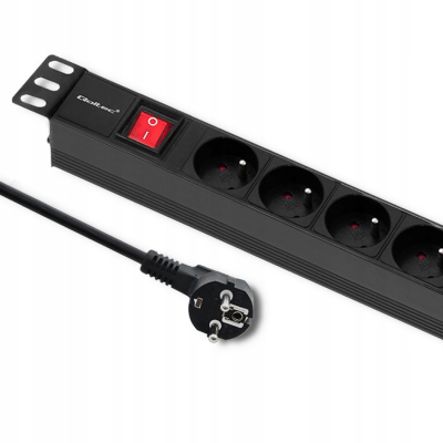Qoltec Listwa zasilająca PDU do RACK 19" 1U 16A 6xFRENCH 2m