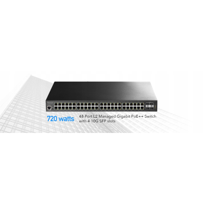 CUDY Przełącznik zarządzalny GS2048PS4-720W 48GE PoE++ 4SFP+ Sklep KOZIENICE RADOM