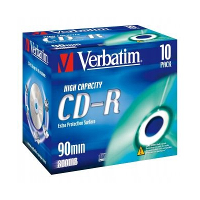 Verbatim CD-R 43428 High Capacity 10-pack 800MB 40x 90min. 12cm jewel box