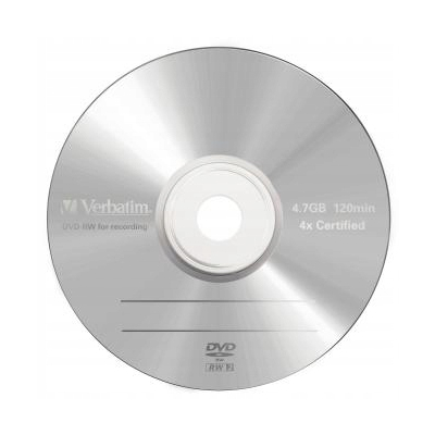 Verbatim DVD-RW 4.7GB 4x jewel box 5-pack bez możliwości nadruku 12cm