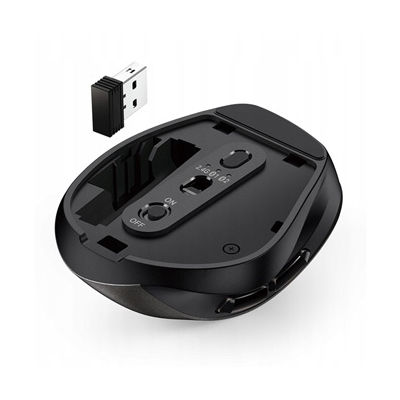 Genius Ergo 9000S Mysz bezprzewodowa, tytan, 2400DPI