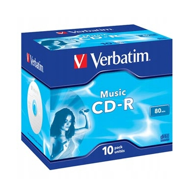 Verbatim CD-R Audio Music CD-R 10-pack,16x, 80min. 12cm jewel box
