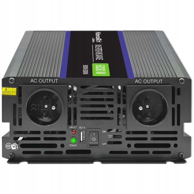Qoltec Przetwornica Monolith 6000 MS Wave 12V/230V 3000/6000W USB