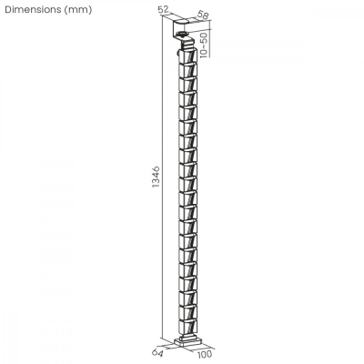 Organizer kabli maskownica do biurka Nano RS 1345mm czano czerwony RS125