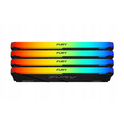 Kingston Pamięć DDR4 Fury Beast RGB 128GB(4*32GB)/3600 CL18