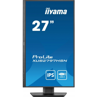 IIYAMA Monitor 27 cali XUB2797HSN-B2 IPS FHD USB-C Dock HAS 300cd