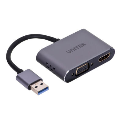 Unitek Adapter USB na HDMI i VGA, FullHD