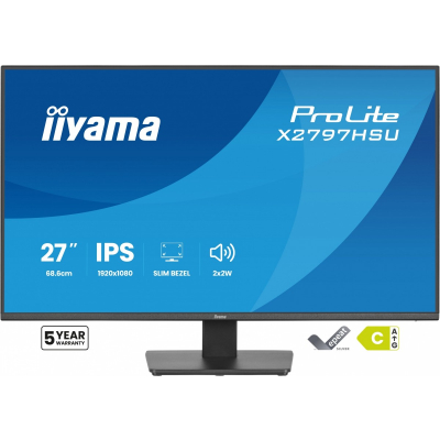 Monitor iiyama ProLite 27 cali X2797HSU-B1 FHD HDMI 120Hz 2xUSBv3.2 2xUSB-C