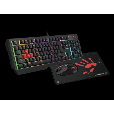 A4TECH klawiatura + mysz + podkładka BLOODY USB B1700 ( B140N +ES7 +BP-50M) SKLEP KOZIENICE RADOM