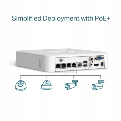 TP-Link rejestrator sieciowy PoE VIGI NVR1104H