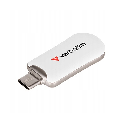 Verbatim USB flash disk, USB C, 128GB, Plectra, biały, 30229, USB C