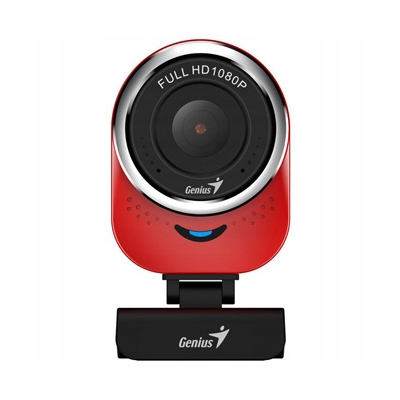 Genius QCam 6000 kamera web Full HD, czerwona 1920x1080, USB 2.0