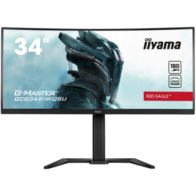 IIYAMA Monitor 34 cale GCB3481WQSU-B1 VA UWQHD 180HZ 0.3ms 500cd