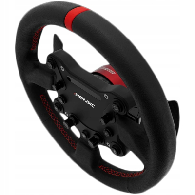 SIMAGIC Kierownica GT Sport 300mm, QR50, łopatki zmiany biegów, skóra