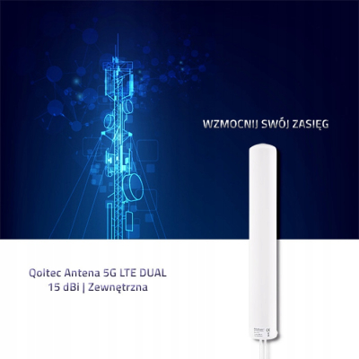 Qoltec Antena 5G LTE DUAL 15 dBi Zewnętrzna 57034