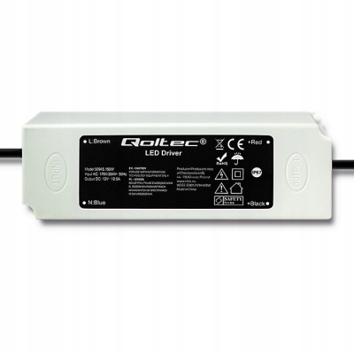 Qoltec Zasilacz impulsowy LED IP67 150W 12V 12.5A Wodoodporny Biały