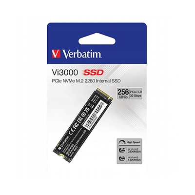 SSD Wewnętrzny Verbatim Vi3000 M.2, 49373, 256GB, czarny, NVMe