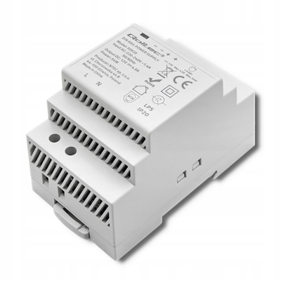 Qoltec Zasilacz na szynę DIN 54W 12V 4.5A Szary