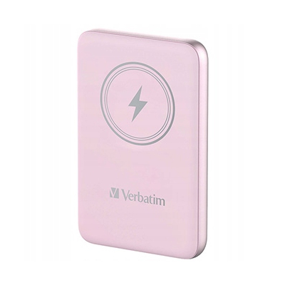 Verbatim, powerbank z ładowaniem bezprzewodowym 5V 10 000mAh różowa 32248