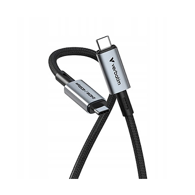 Verbatim USB kabel USB C (M) - USB C (M), 240W, 1.2m, czarny, box, 31847