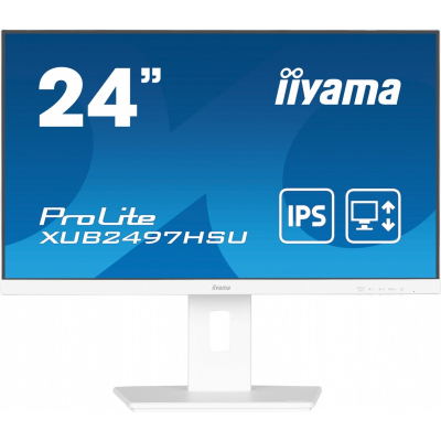 IIYAMA Monitor 24 cale XUB2497HSU-W2 IPS HDMI DP 2x2W USB Pivot HAS(150mm)