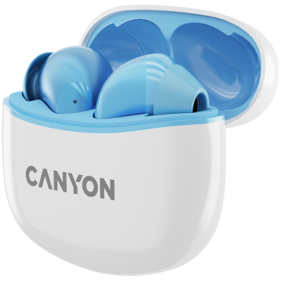 CANYON Słuchawki dokanałowe TWS5 Etui Niebieskie