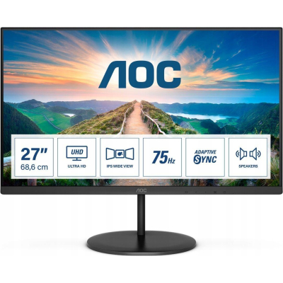 Monitor AOC 27" U27V4EA 2xHDMI DP głośniki 4K 3840 x 2160 Sklep KOZIENICE RADOM