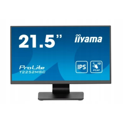 IIYAMA Monitor 22 cale T2252MSC-B2 10 PKT. POJ IPS HDMI DP 2x1W 7H