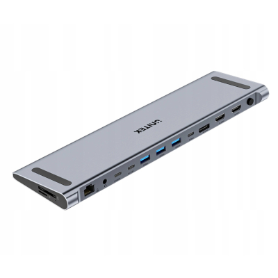 Unitek Stacja dokująca UHub15+ USB-C - 4K HDMI DP USB RJ-45 SD PD 100W KVM