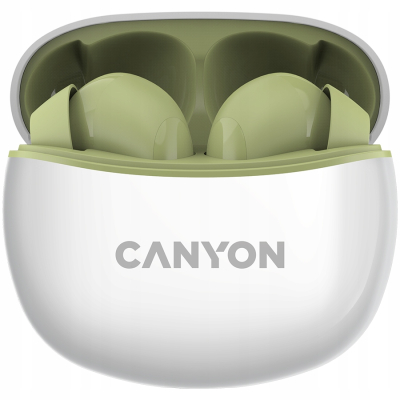 CANYON Słuchawki dokanałowe TWS 5 Etui Zielone