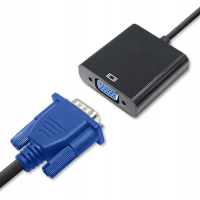 Qoltec Adapter Micro HDMI D męski VGA żeński