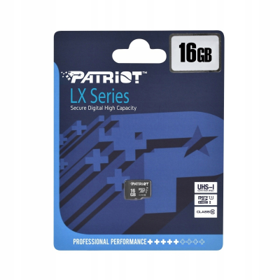 PATRIOT Karta pamięci MicroSDHC 16GB LX Series