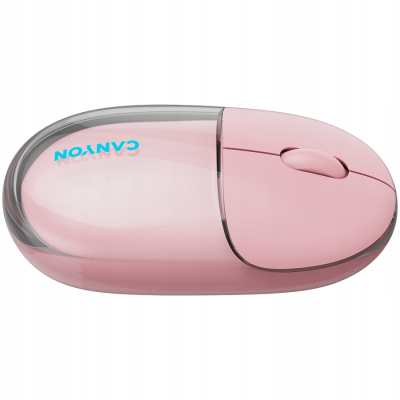 CANYON mouse 24 BT Wireless Transparent Pink - lekka mysz bezprzewodowa