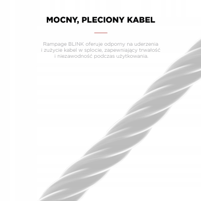 Rampage BLINK myszka gamingowa przewodowa USB, 12800 DPI, RGB, różowa