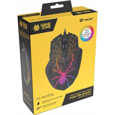 Mysz Przewodowa TRACER GAMEZONE Black Widow USB TRAMYS47360