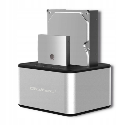 Qoltec Stacja dokująca dysków 2xHDD/SSD 2.5"/3.5" SATA USB 3.0 Klonowanie