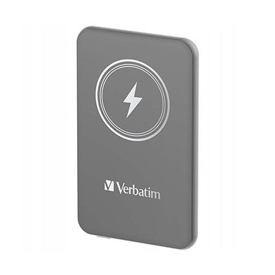 Verbatim, powerbank z ładowaniem bezprzewodowym 5V 5 000mAh szara 32244