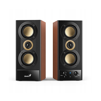 Genius głośniki SP-HF800BT, 2.0, 20W, czarno-brązowy, Bluetooth 5.3