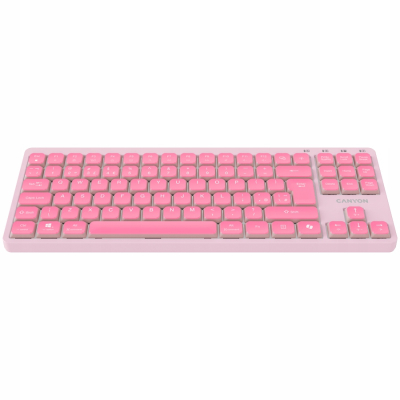 Canyon OnType 10 Low Profile - klawiatura przewodowa TKL (różowa, EN)