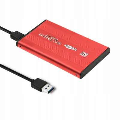 Qoltec Obudowa na dysk HDD/SSD 2.5 cala SATA3 USB 3.0 Czerwona