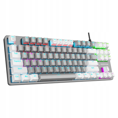 Rampage Klawiatura gamingowa mechaniczna Snug RGB KRGD Blue szaro-biała