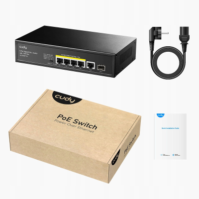 CUDY Przełącznik GS1005PTS1 5xGE PoE+ 1xSFP 120W Sklep KOZIENICE RADOM