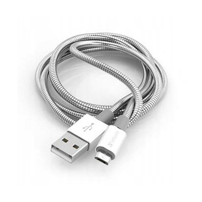 Verbatim USB kabel (2.0) USB A M - microUSB (M) 1m reversible srebrny 48862