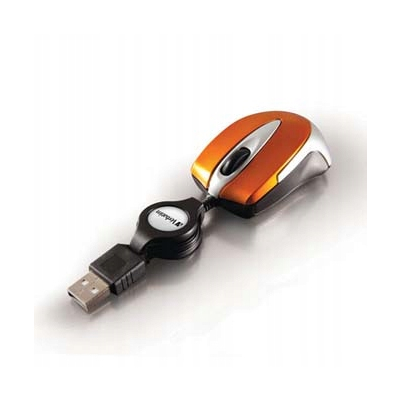 Verbatim 49023 Mysz przewodowa, pomarańczowa, 1000DPI