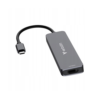 Verbatim USB-C Hub wieloportowy 6-port, 32156, szary, długość kabla 18 cm